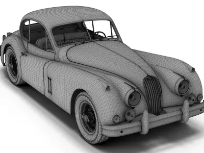 Jaguar XK140 FHC 3D model
