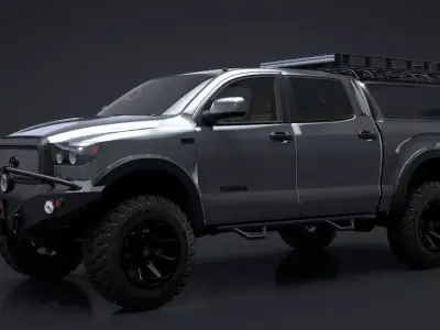 2012 Toyota Tundra Rigged C4D Low-poly 3D model