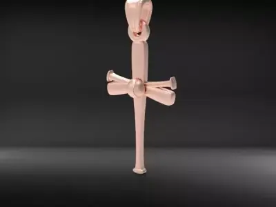 Baseball Corss Necklace for Boys Baseball Bat Charm Pendant  3D print model