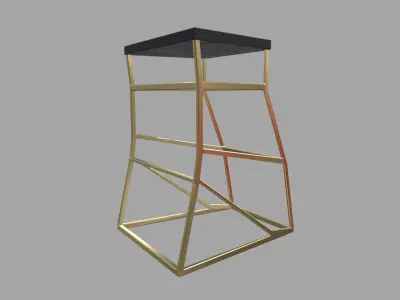 Modern Luxury Stool 01 Low-poly 3D model