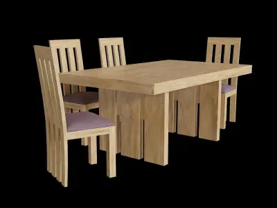 Table set Pack 10 Low-poly 3D model