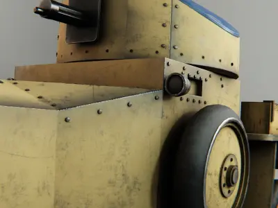 Rolls Royce Armoured Car Low-poly 3D model