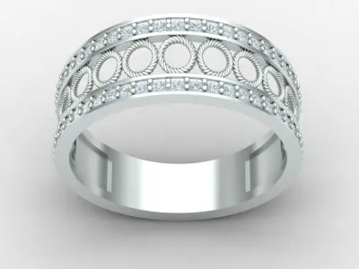 Wedding ring 08 3D print model