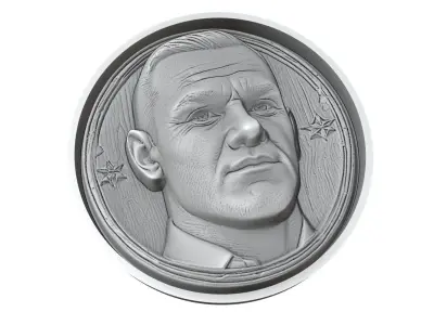 Wayne Rooney Footballer Medallion 3D print model