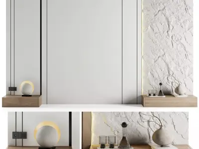 Headboard Wall Panel Composition 06 3D model