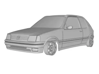 Peugeot 205 GTI 3D print model purchase
