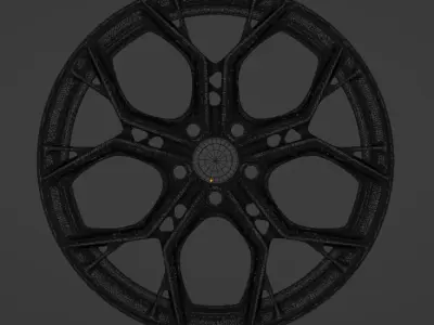 Modern sport car 3D rim 3D model
