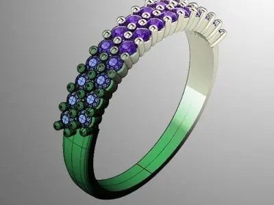 Ring n 7 beaded 3D print model