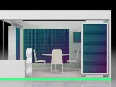4m x 3m Booth Design 3D model