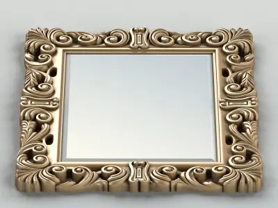 Rectangle mirror frame 007 3D model
