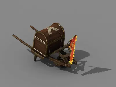 Game Transportation - Dart Cart 01 3D model