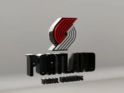 NBA Portland Trail Blazers Logo 3D model