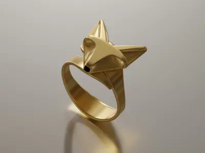 fox ring 3D print model 3D print model