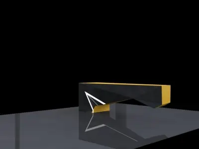 Desk Yellow Free 3D model