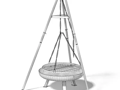 Tripod Barbecue 3D Model 3D model