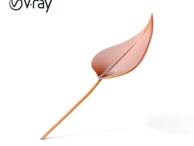 Bronze Leaf Ornament Model Pack Low-poly 3D model