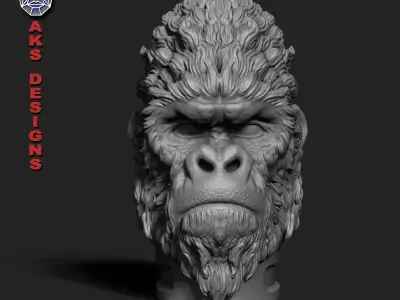 Gorilla 1 Penstand cum flowerpot 3D print model