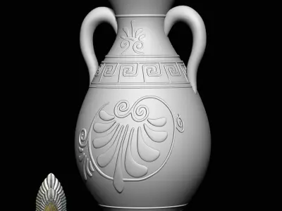 Ancient Greek Styled Vase 3d download 3D print model