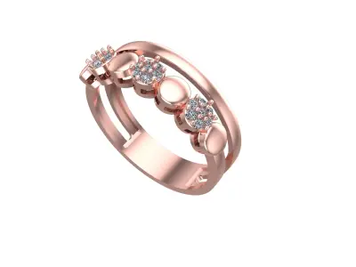023 - Delicate Ladies Ring 3D print model