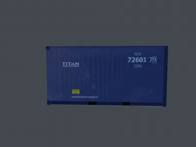 Container shipping Low-poly 3D model