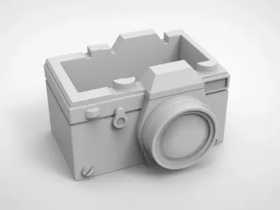 film camera pattern vase 3D print model