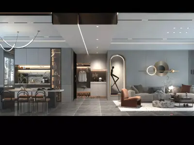 Modern Interior Design 08 3D model