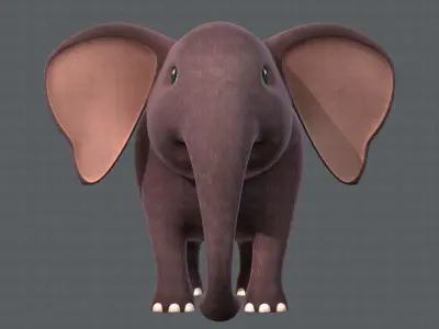 Elephant V01 Low-poly 3D model