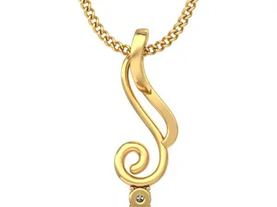 Solitaire Women Pendant 3dm STL OBJ FBX Renders Details 3D print model 61