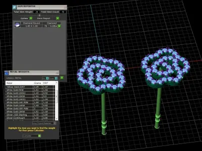 Diamond Jewelry Earring 3D print model 2