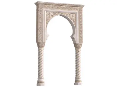 Arch in oriental styl Moroccan Arabic entryway opening 3D model