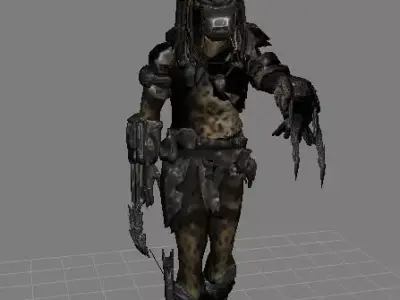 predator he is space strongest warrior Free low-poly 3D model