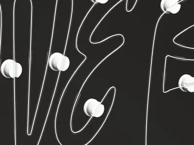 Neon Light Lamp 02 3D model