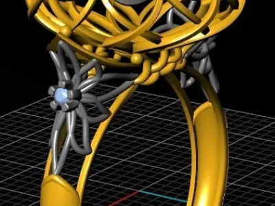 Luxury women ring 3D print model