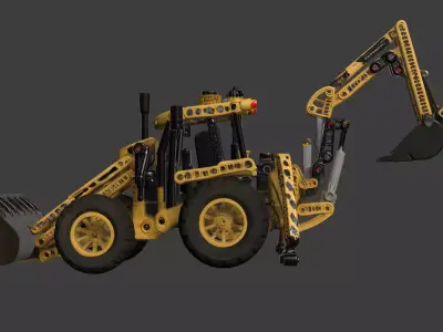 Chinese Lego front end loader  Low-poly 3D model