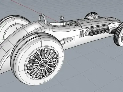 Trike Old race car 3D model