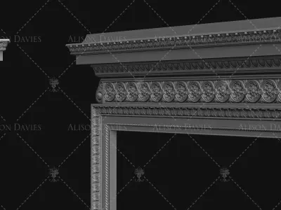 Door Pediment and Surround 3D print model 3D print model