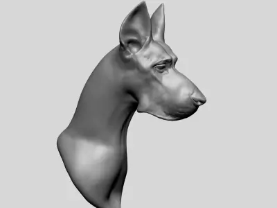 Dog Bust B 3D model