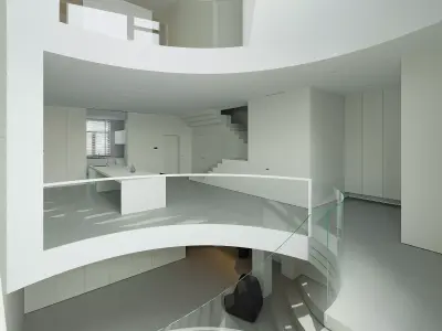 Minimalist style interior scene 3D model