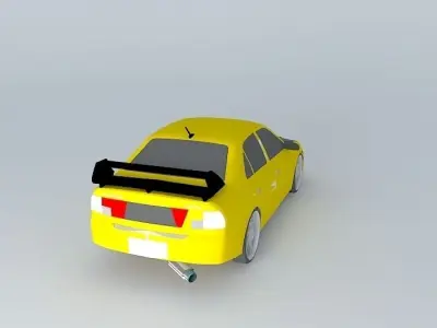 Proton Wira Evo Facelift Free 3D model