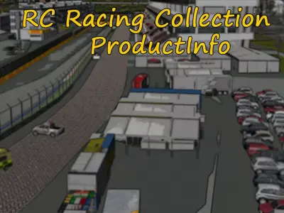 Collection of objects for the game of auto racing Low-poly 3D model