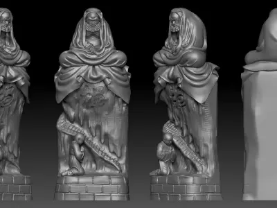 Bodhidharma meditates  3D print model
