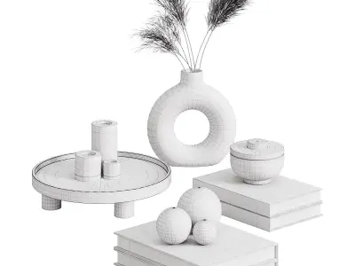 Decorative Set 001 3D model 2
