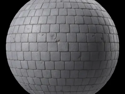 Pavement Materials 109- Concrete Paving - Sbsar Pbr 4k Seamless Texture