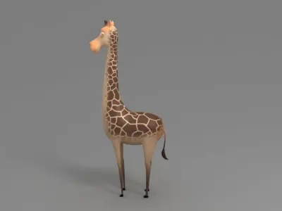 Giraffe cartoon 3D model purchase