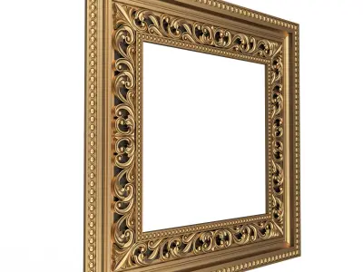 Classic Frame and Mirror 068 Low-poly 3D model