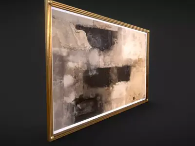 Framed Canvas Wall Painting 3D model