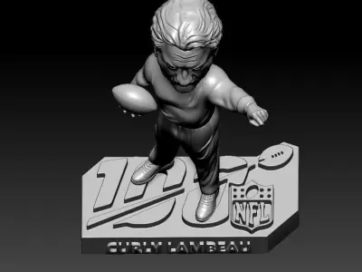 NFL - Curly Lambeau Bobbleheads statue - 3d Print 3D print model
