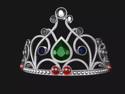 Tiara crown Low-poly 3D model