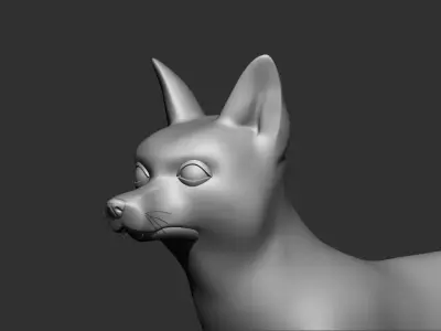 fox 3d print model egyptian dog 3D model