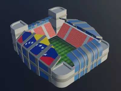 Football Stadium - Venezuela Low-poly 3D model
